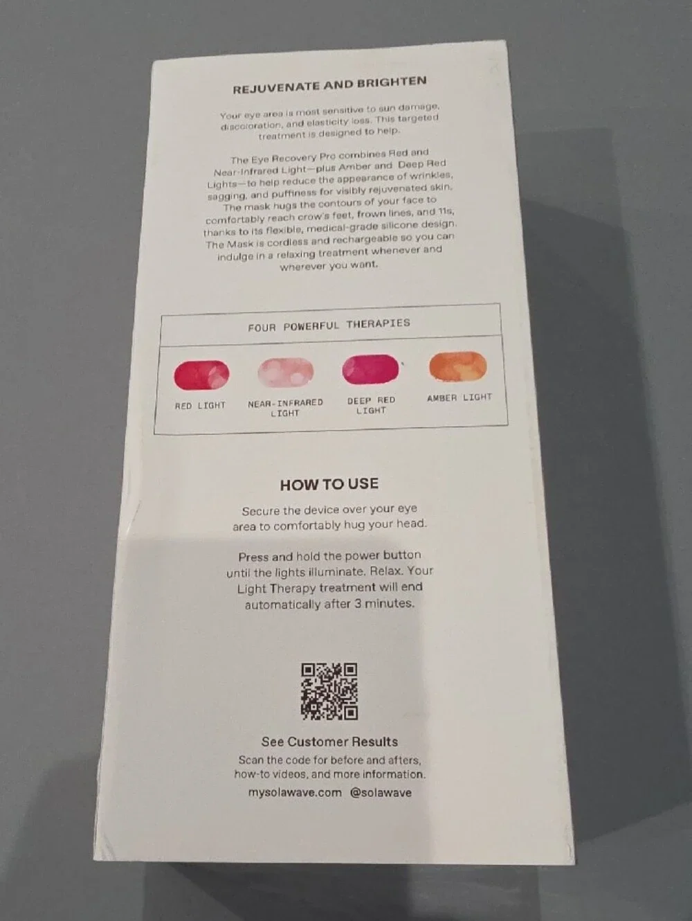 Solawave Eye Recovery Pro Light Therapy Mask - Color Shown